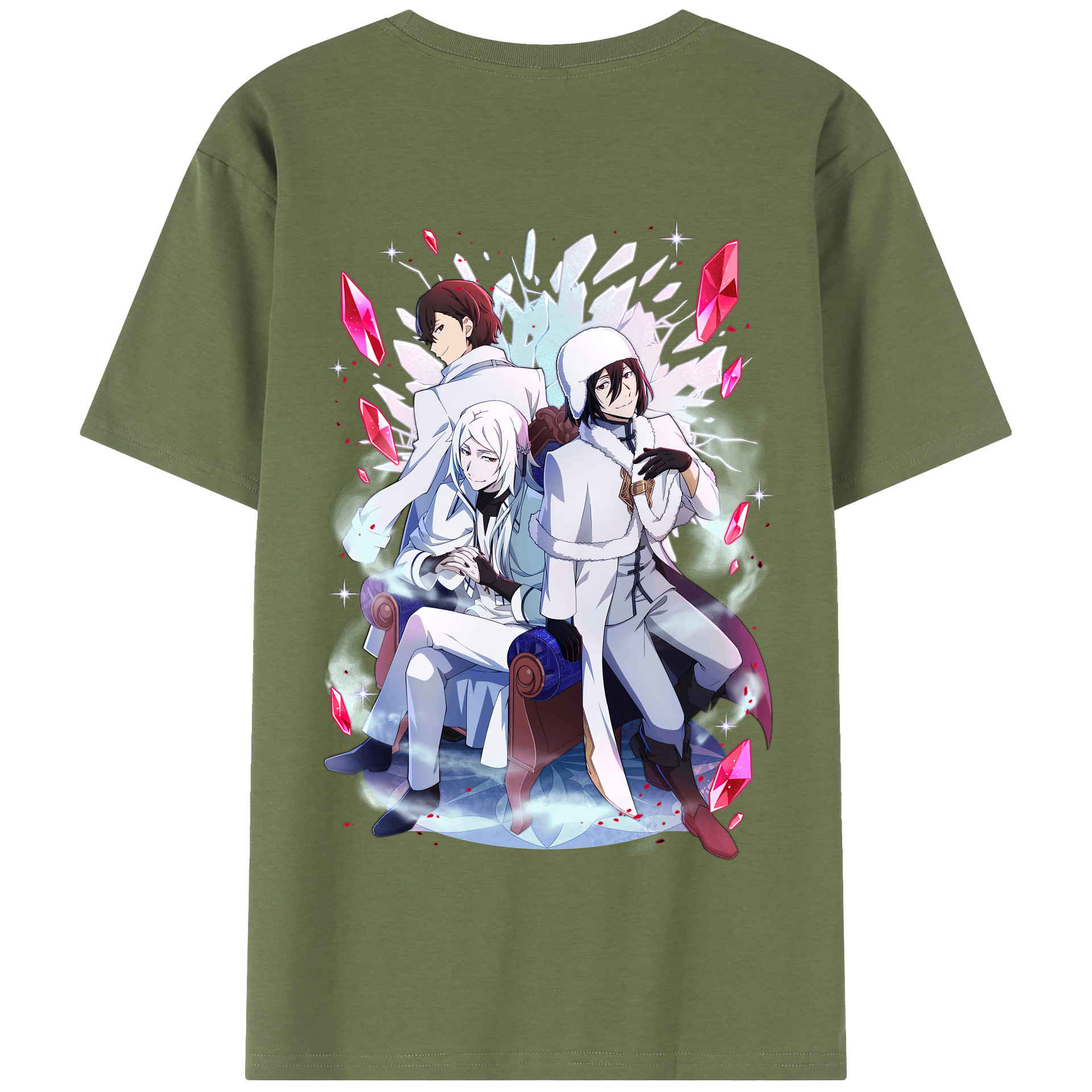 （画像用） 文豪ストレイドッグス Bungo Stray Dogs 綿100％半袖Tシャツ（背面プリント）